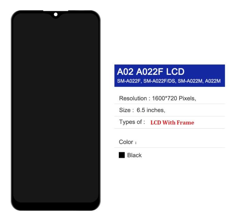 ЖК-дисплей с рамкой для Samsung A02 A022f/g/ds