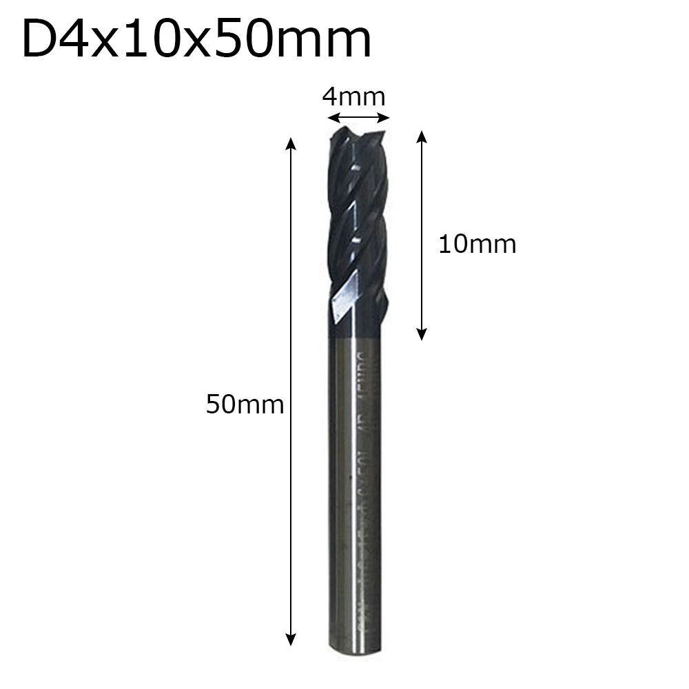 Высококачественная твердосплавная фреза длиной 50 мм, 4 зуба, концевая фреза, режущий инструмент для станка