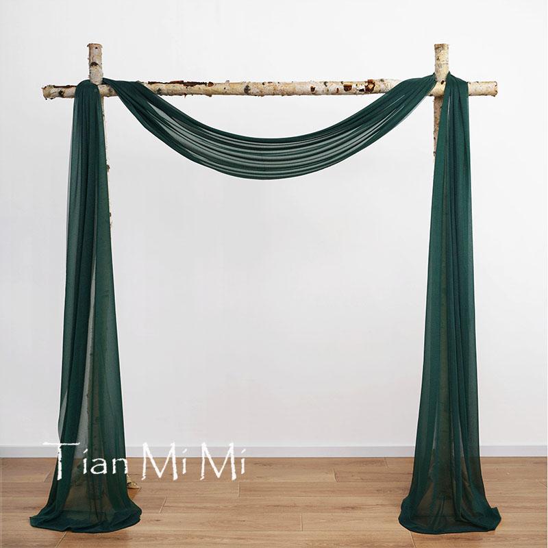 6 -10 Meters Wedding Arch Drape Fabric Sheer Chiffon Tulle Curtain Drapping Backdrop Party Supplies Drapery Ceremony Decoration