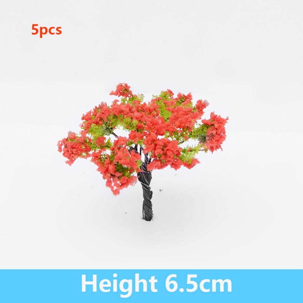 5pcs 6.5cm Miniature Fairy Garden Tree Mini Craft Micro Landscaping Decor Outdoor Adventure Camping