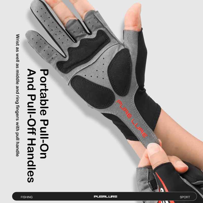 Перчатки PURELURE Ice Lycra Fabric с противоскользящей основой для рыбалки, для спорта на открытом воздухе, дышащие, для езды на велосипеде, для кемпинга, пешего туризма, без пальцев