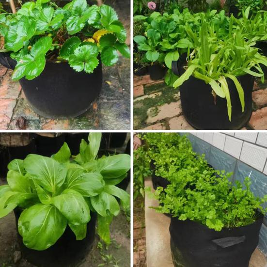 Тканевые мешки для выращивания растений Утолщенные войлочные мешки для выращивания растений с ручками Воздухопроницаемые мешки для посадки Горшки для выращивания цветов Помидоры Огурцы