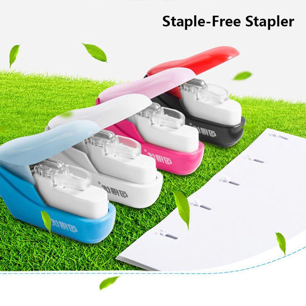 Students Supplies Mini Staple-Free Stapler Stapleless Stapler School Office Supplies Stationery