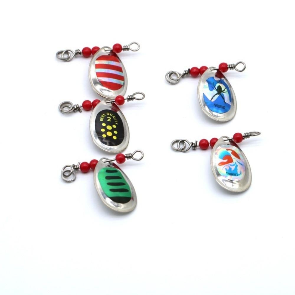 5pcs Water Drop Type Fishing Lure Spoon Metal Construction Composite Bait Lure  Fishing Accessories