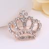 Fashion Rhinestone Style Brooch Pin Crown Design Breastpin Vintage Wedding Gift