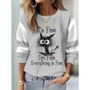 Women's Long Sleeve T-shirt for Women Clothing Casual Flower 3D Print Tops Tee Shirt Fashion STreetwear Harajuku Clothing