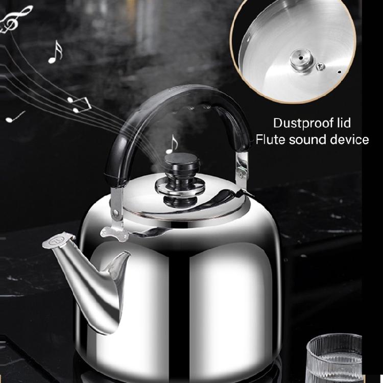Удобный свистящий чайник для плиты с термостойкой ручкой, металлический чайник для заваривания чая, кипятильник для воды для офиса и общежития