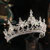 Барокко Роскошные хрустальные геометрические свадебные диадемы короны головные уборы стразы пышная диадема фата тиара свадебные аксессуары для волос