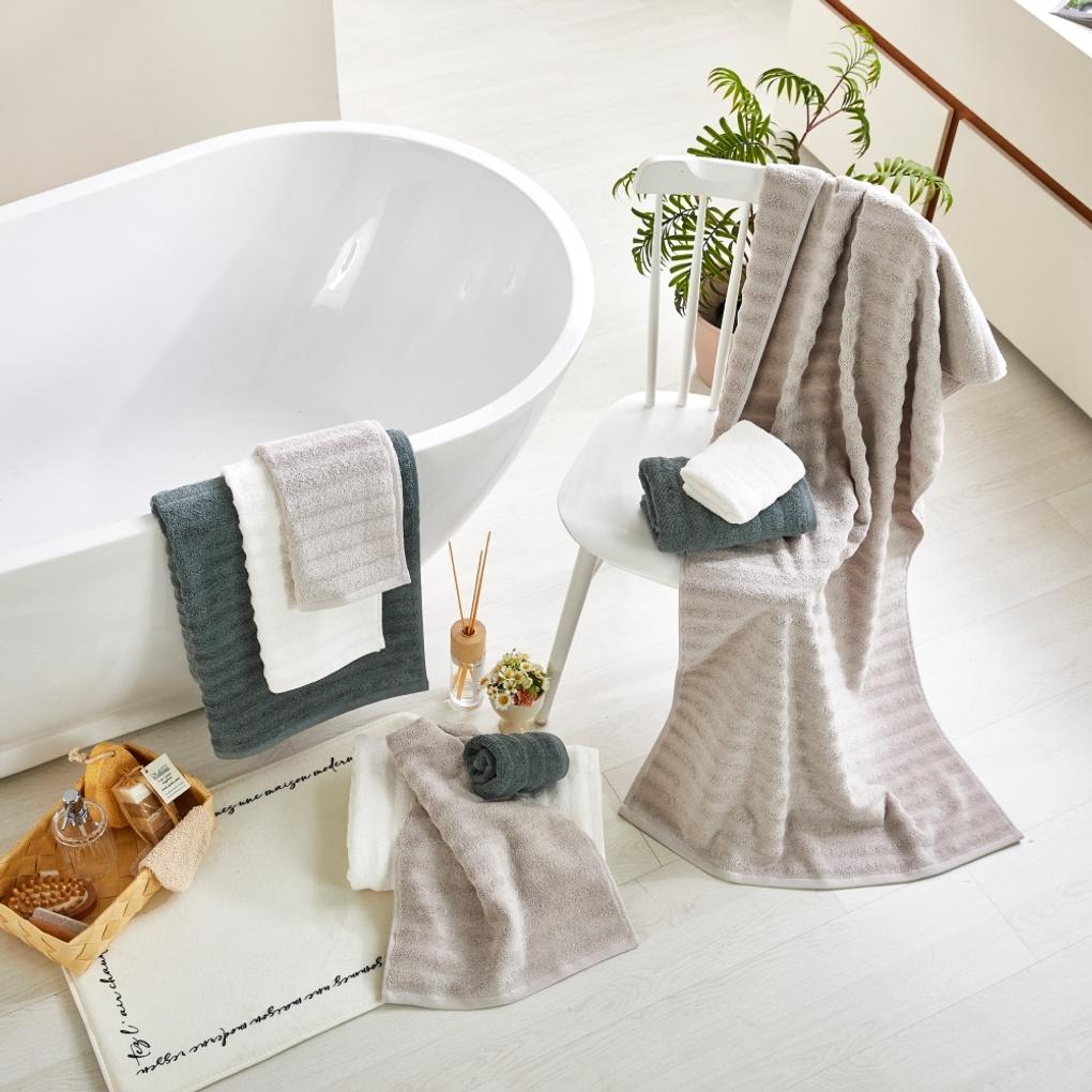 Raffinira Jacquard Hand Towel 34X40 LIGHT GREY 85g_BG0124056