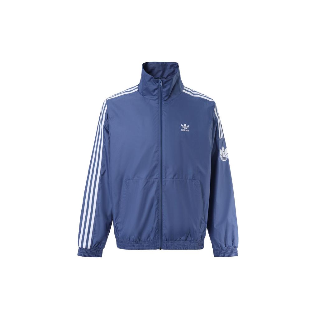 Adidas Originals Minimalist Classic Sports Retro Striped Jacket Men Jacket Dark-Blue JM2715