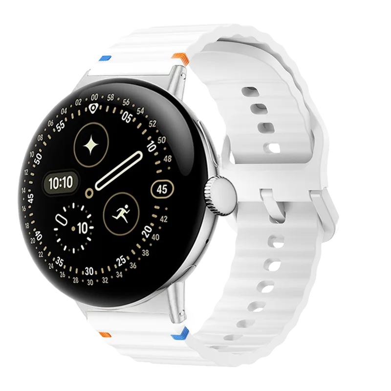 Спортивный сменный ремешок для Google Pixel Watch 4/3 41мм 45мм Аксессуары Волнистый силиконовый ремешок для Google Pixel Watch 2 1 Correa