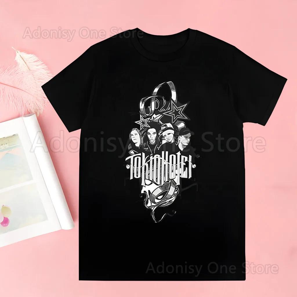 Rock Band Tokio Hotel Music Harajuku Print Unisex T-shirt Unisex Casual Shirt Short Sleeve Unisex T-shirt Graphic Printing