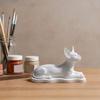3D-печатная фигурка кошки сфинкса, реалистичная статуэтка бесшерстной кошки, скульптура в лежачей позе с изогнутым устойчивым основанием, матово-белый орнамент для настольной полки