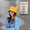Lamb Fur Hat Female Cute Bucket Hat Parent-child Fisherman Hat Ear Basin Hat