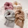 New Letter Knitted Scarf Women's Winter with Wool Versatile Students Warm Thickened High-end Scarf Tide