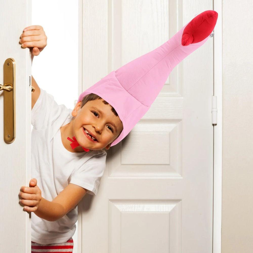 Plush Halloween Party Hat White/Pink Cartoon Goose Hat Funny Big Goose Headgear Performance Hat