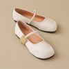 Fashion Flats for Women Spring and Autumn French Mary Jane Shoes Women's Flat Bottom with A Shallow Mouth Retro Soft Sole Single Shoe
