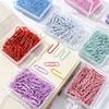 50PCS Colored Bookmark Clip Creative Binder Clamps Mini Metal Paper Clips  Office