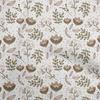 oneOone Cotton Poplin Brown Fabric Dotted Floral Sewing Material Print Fabric By The Yard 42 Inch