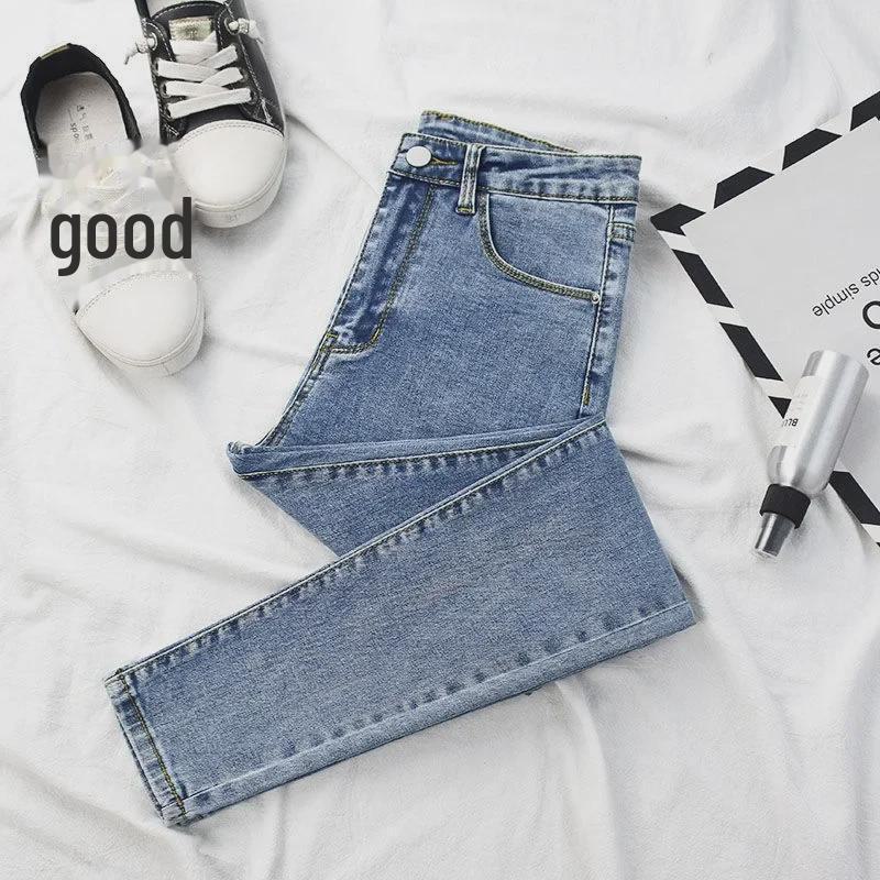 Женские узкие джинсы с высокой талией: Универсальные облегающие эластичные колготки на весну и осень 2021 г.