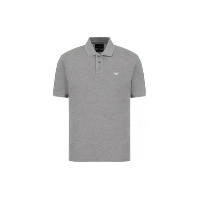 Мужская футболка-поло с коротким рукавом и однотонным логотипом SS22 Мужские поло Серый 8N1FQ2-1JTKZ-0630