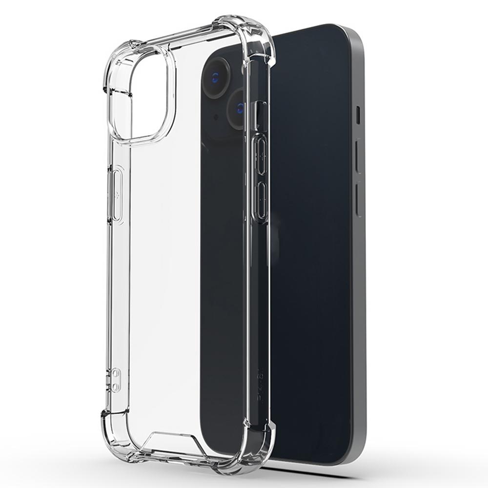 For iPhone 15 Clear Four Corner Drop Resistant TPU Frame+Acrylic Back Cover Phone Case