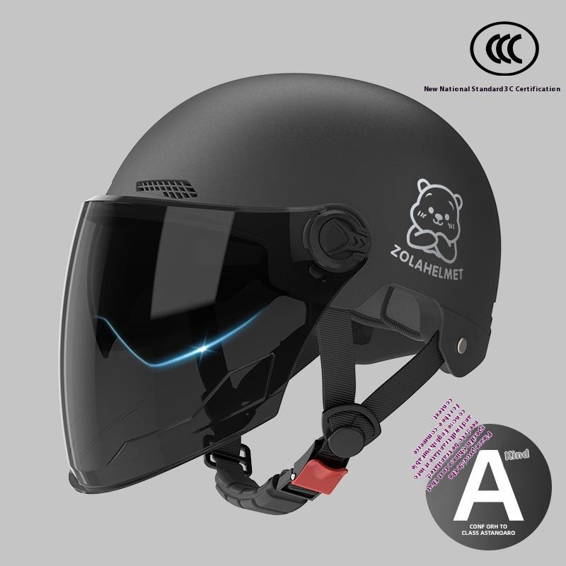 Bear Helmet, Electric Car, Half Helmet, Sunscreen for Women, Ventilated and Light, Wholesale with Ear Protectors, Warm In Winter