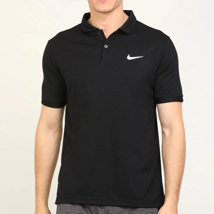 Nike Мужские поло с короткими рукавами Court Dri-FIT Team, черные 939138-010