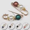1PC Exquisite Cardigan Clip Pearl Brooch Jewelry Gift Rhinestone Suit Pin Fashion Women Accessories