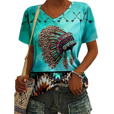 Милая свободная женская футболка с v-образным вырезом и животным принтом, летняя женская футболка с коротким рукавом, модная повседневная универсальная уличная женская футболка в стиле Харадзюку