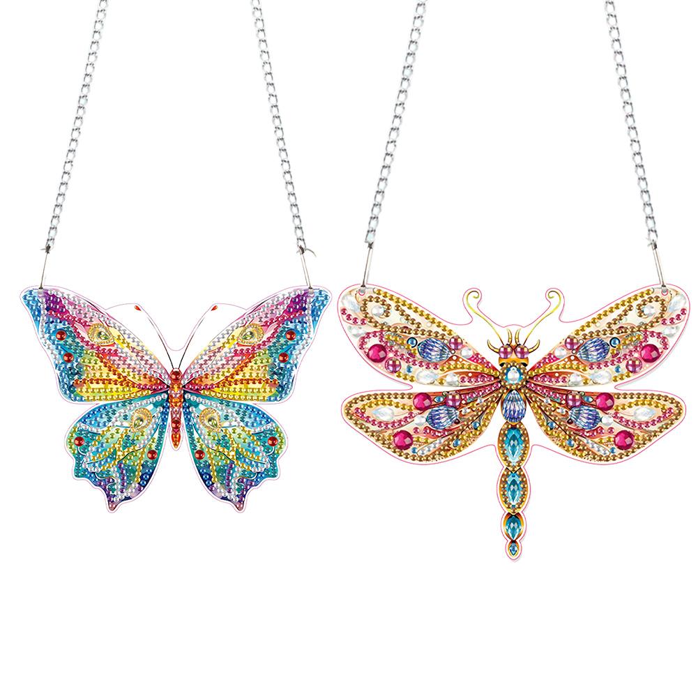 2 шт. 2D Плоские DIY Стразы Алмазное Искусство Подвески на Окно Набор для Алмазной Живописи Специальной Формы Искусство для Подвешивания на Окно для Домашнего Декора