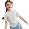 ASK JUNIOR Девочки Футболка с коротким рукавом и плиссировкой