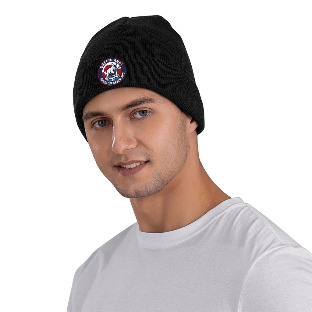 Hands Off Greenland Beanie Hats Bonnet Hats Men Women Trendy Kpop Knit Hat Autumn Winter Graphic Warm Caps