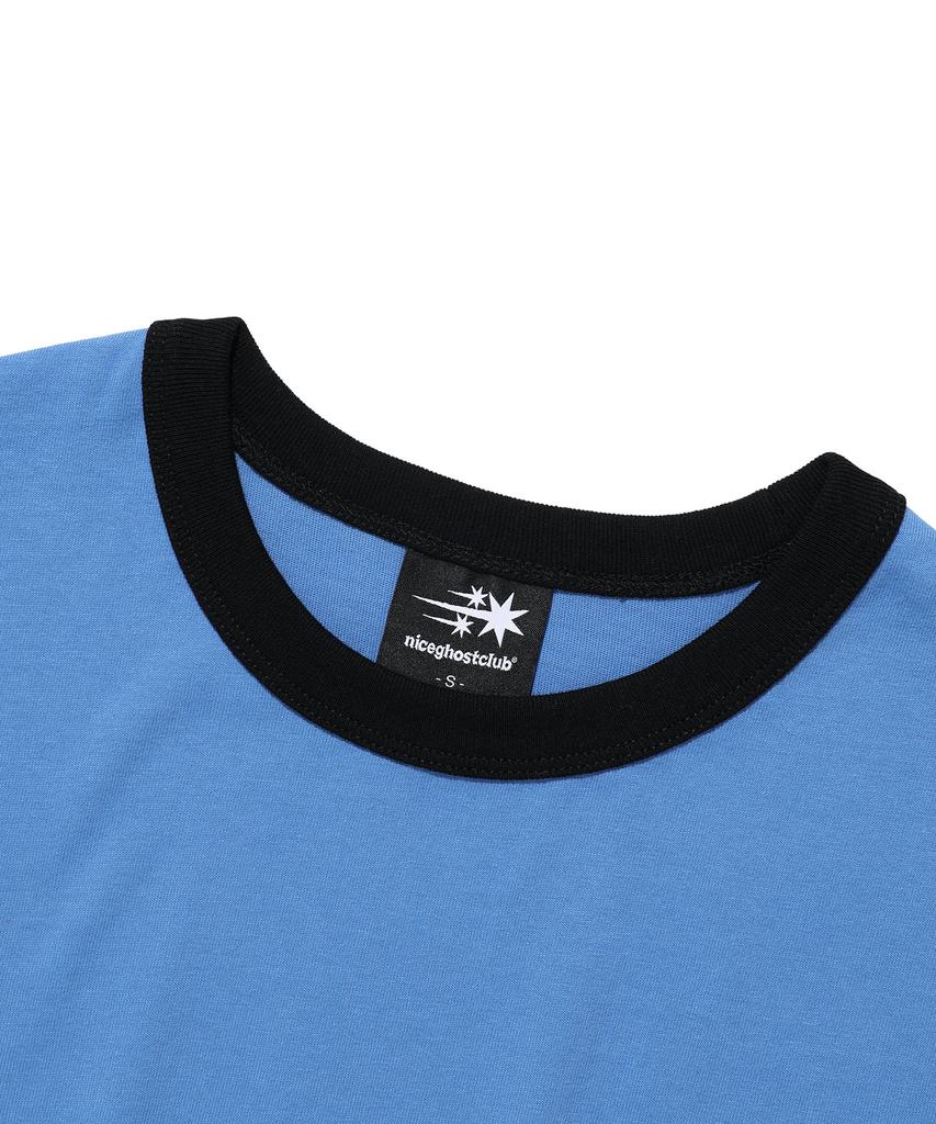 NICEGHOSTCLUB Rush 3Star Basic Ringer Tee_Blue(Ng2Gmut536A)