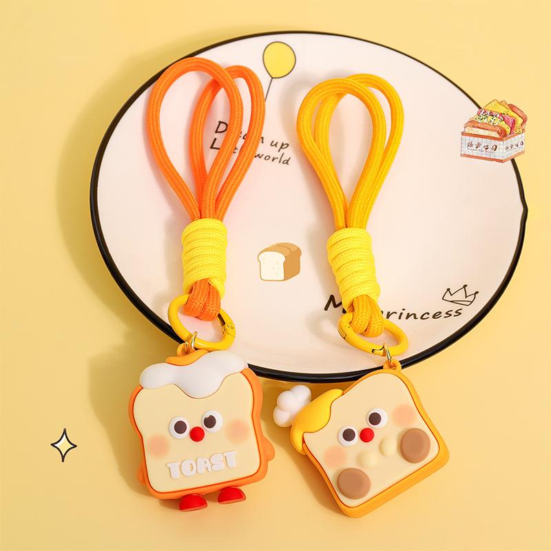 Милый мультяшный тост брелок креативное моделирование хлеб тост кулон брелок рюкзак украшения аксессуары подарки