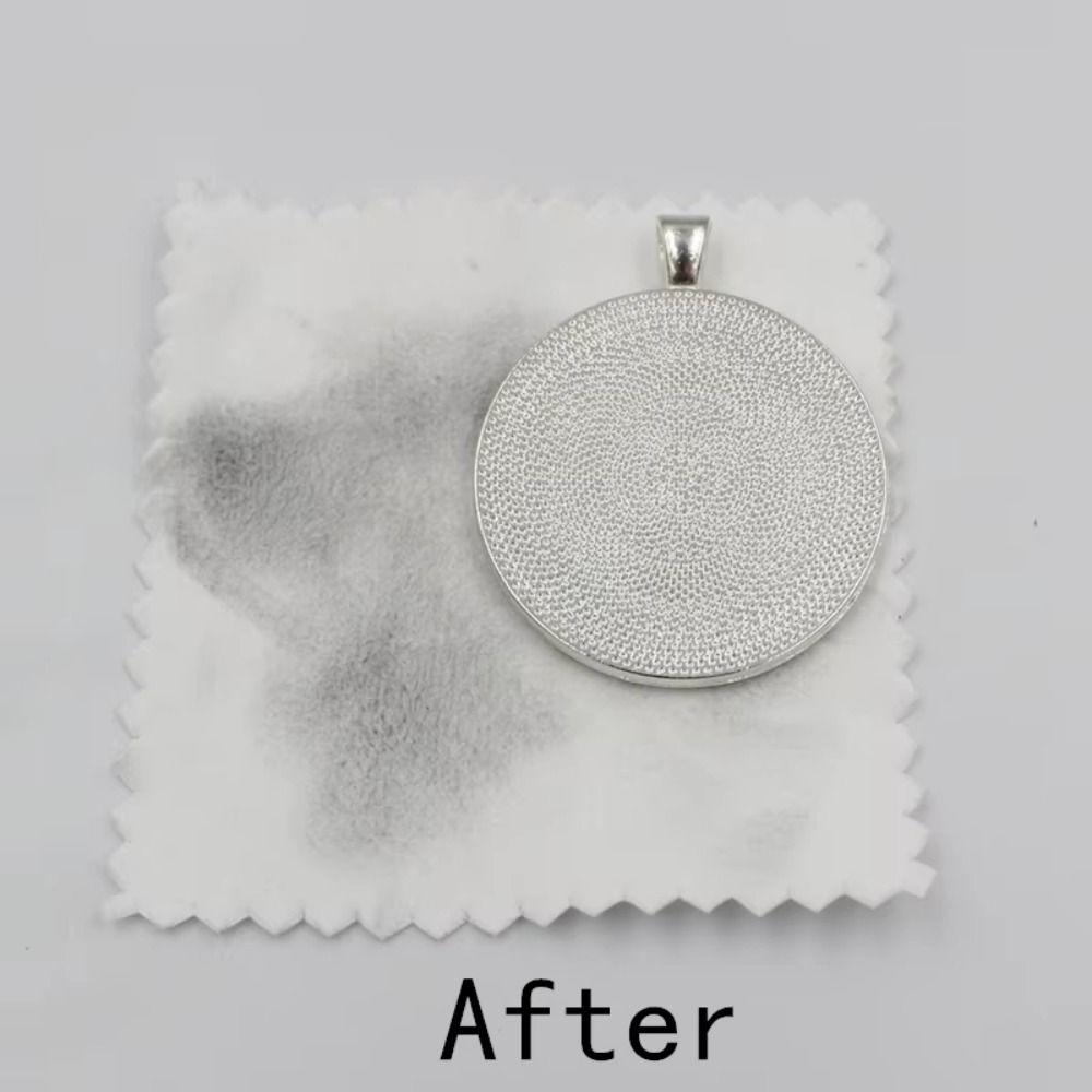 50Pcs Reusable Jewelry Cleaning Cloth 8x8cm Cleaning Polishing Cloth  Jewelry Maintenance