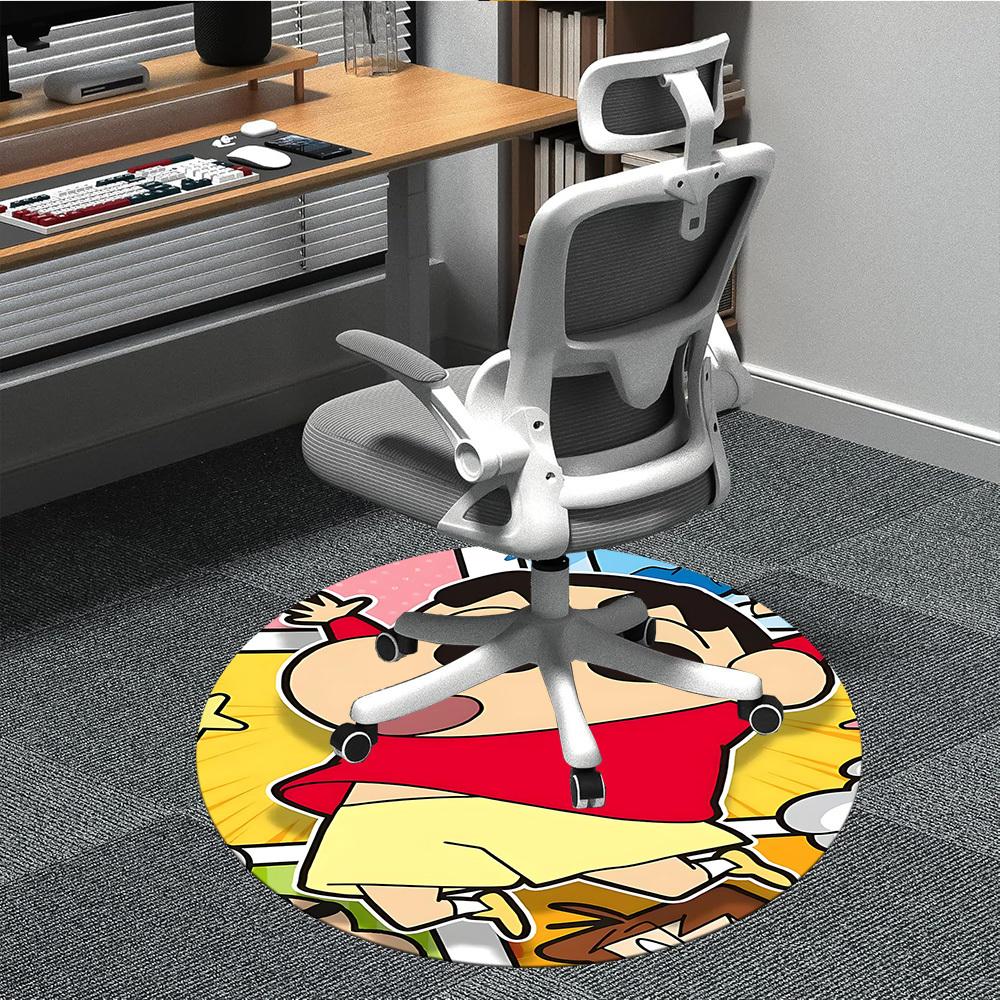 1pc Crayon Shin-chan Office Round Area Rug, Under Office Chairs Bedroom Living Room Home Decor  a1022153