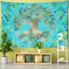 Light Green Life Tree Tapestry Wall Hanging Bohemian Psychedelic Witchcraft Mysterious Living Room Dormitory Home Decor