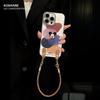 Шнурок с Микки в стиле color block, подходит для Apple 16, милый чехол для мобильного телефона 13promax, мультяшный 15, полноразмерный, противоударный 17