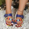 Мода 2024 Женская обувь на лето Новейшие женские шлепанцы, украшенные цветами Модные пляжные шлепанцы большого размера