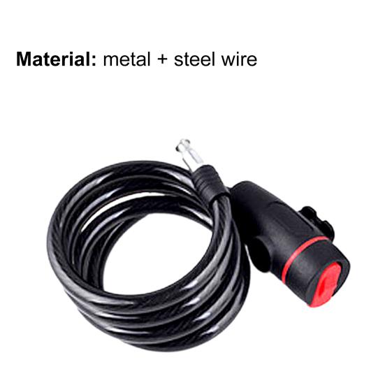 1 комплект мотоциклетного замка высокой прочности, устойчивый к деформации, металлический замок для горного велосипеда с ключом для дома