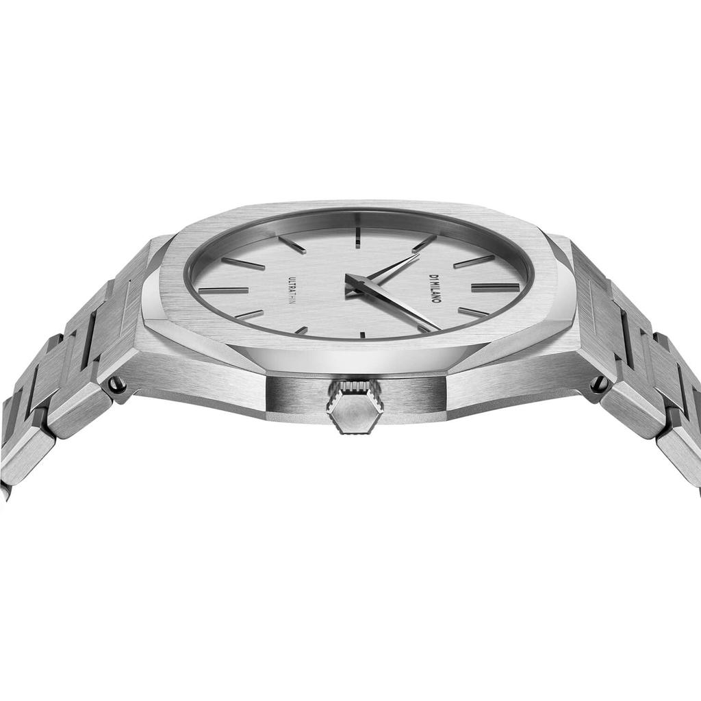 Авторизованный дистрибьютор D1 Milano Watch UTBJ23 Ультратонкий льняной ремень 40 мм из нержавеющей стали, серебристый [D1 MILANO] Мужской [ULTRA THIN]