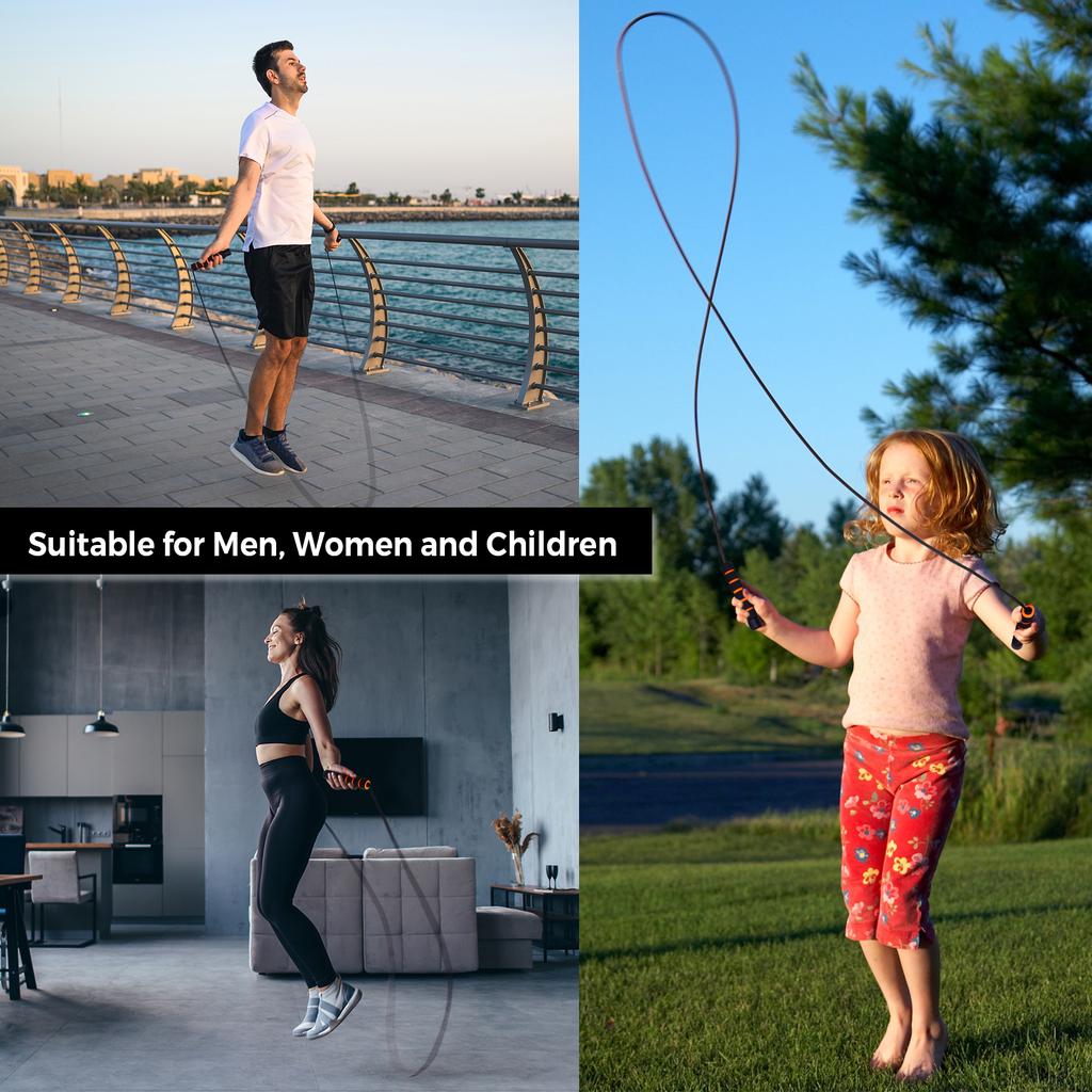 Регулируемая скакалка для мужчин, женщин и детей, скакалка для фитнеса, тренировок, скакалка