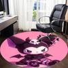 Круглый коврик для офиса Kuromi Sanrio, под офисные стулья, спальня, гостиная, домашний декор a0908197