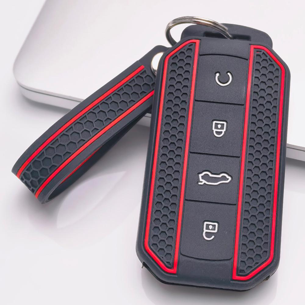 Чехол для брелока Chery Tiggo с брелоком, защита от царапин, ударопрочная защита, мягкая текстура для удобного захвата, отзывчивые кнопки, пылезащитный чехол