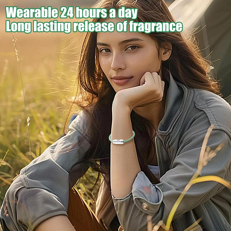 Fly Repeller Wristband Natural Repeller Bracelet & Fly Wrist Bangle Outdoor Anti Fly Bangle For Patio Outdoor Fly Repeller For