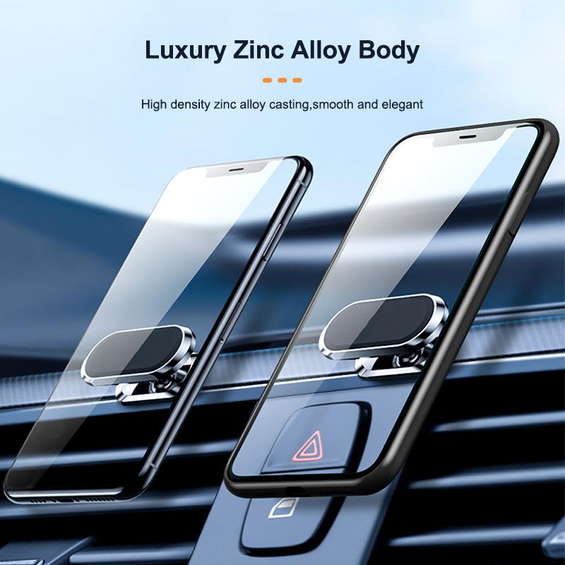 Магнитный автомобильный держатель для телефона, мини-подставка в форме полосы на 360 градусов, металлический магнит, GPS, автомобильное крепление, настенный кронштейн для офиса, спальни