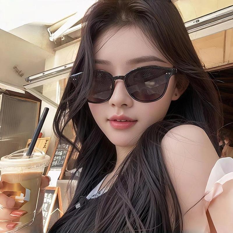 Retro Round Frame Sunglasses For Women Uv400 Protectio N With Gray Lenses For Outdoor Activities