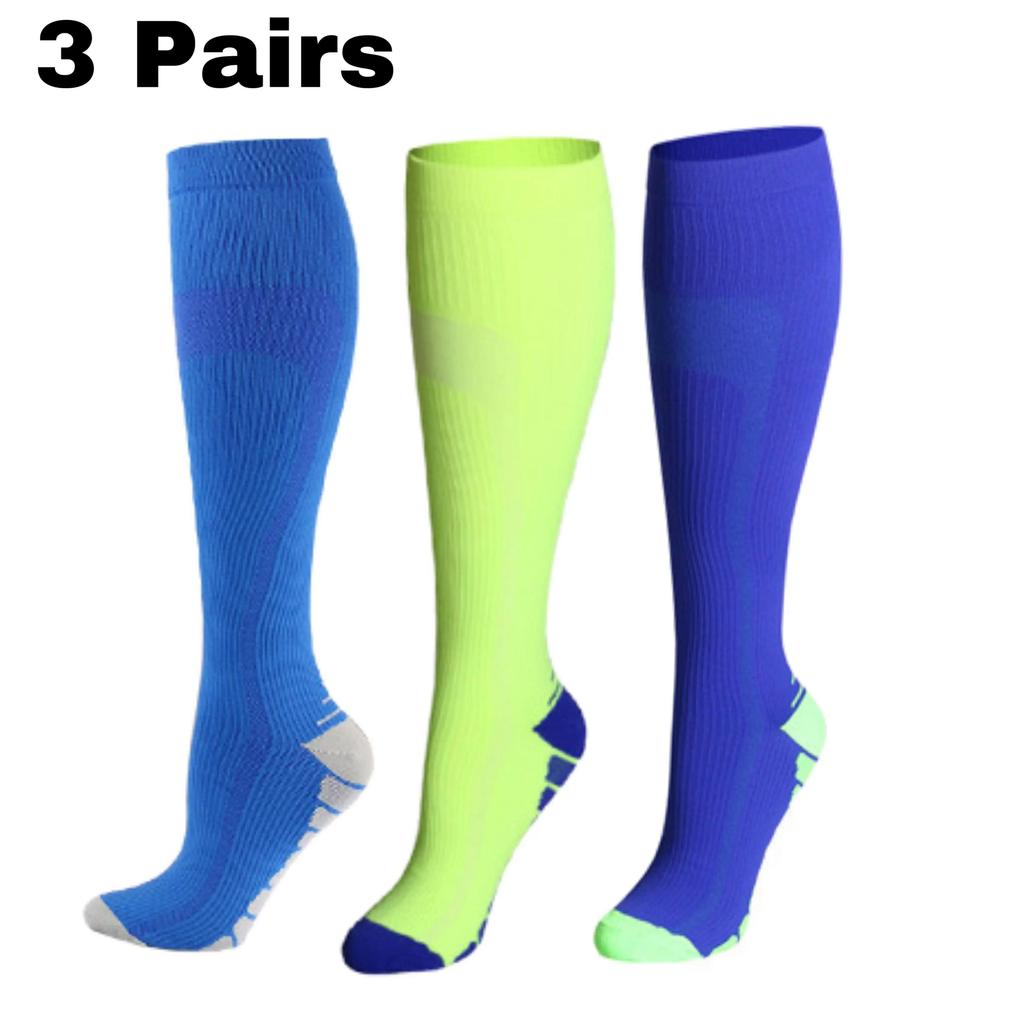 Новые компрессионные гольфы до колена 20-30 мм рт. ст. Подходят для медицинского отека, диабета, варикозного расширения вен, бега, марафона, компрессионные спортивные носки