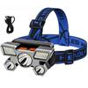 LED Five Head Strong Light Headlight USB Charging Head Mounted Small Flashlight Outdoor Mining Lamp